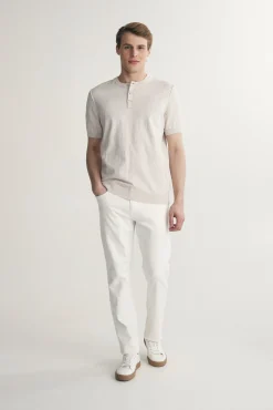 Cotton henley shirt