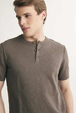 Cotton henley shirt