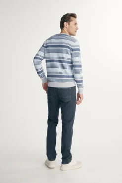 Textured striped sweater